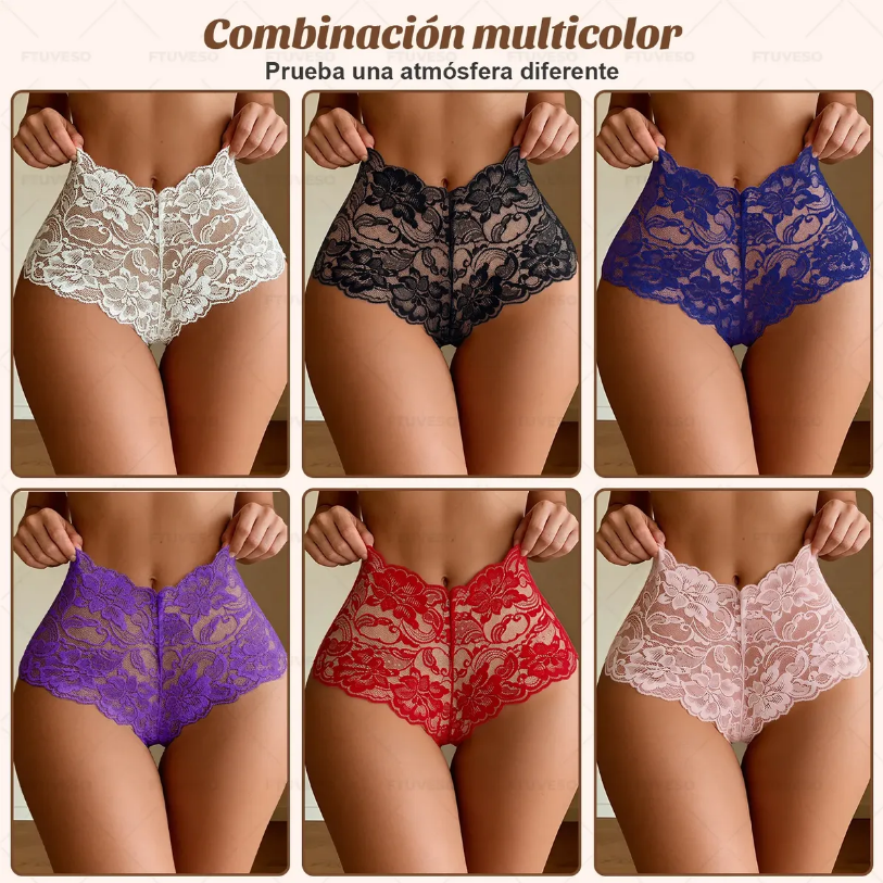 Bóxer Cachetero de Encaje Floral Transparente, imagen 5